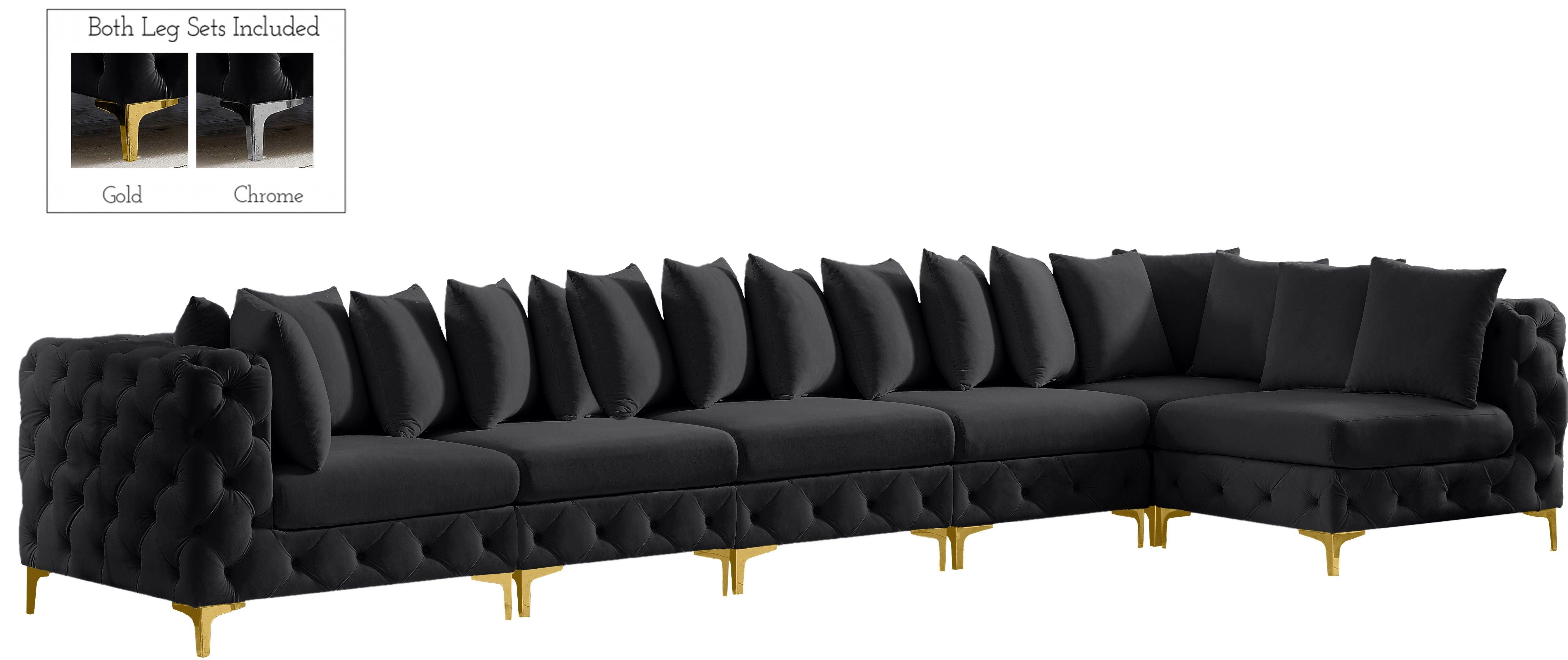 Meridian Furniture - Tremblay - Modular Sectional 6 Piece - Black - 5th Avenue Furniture