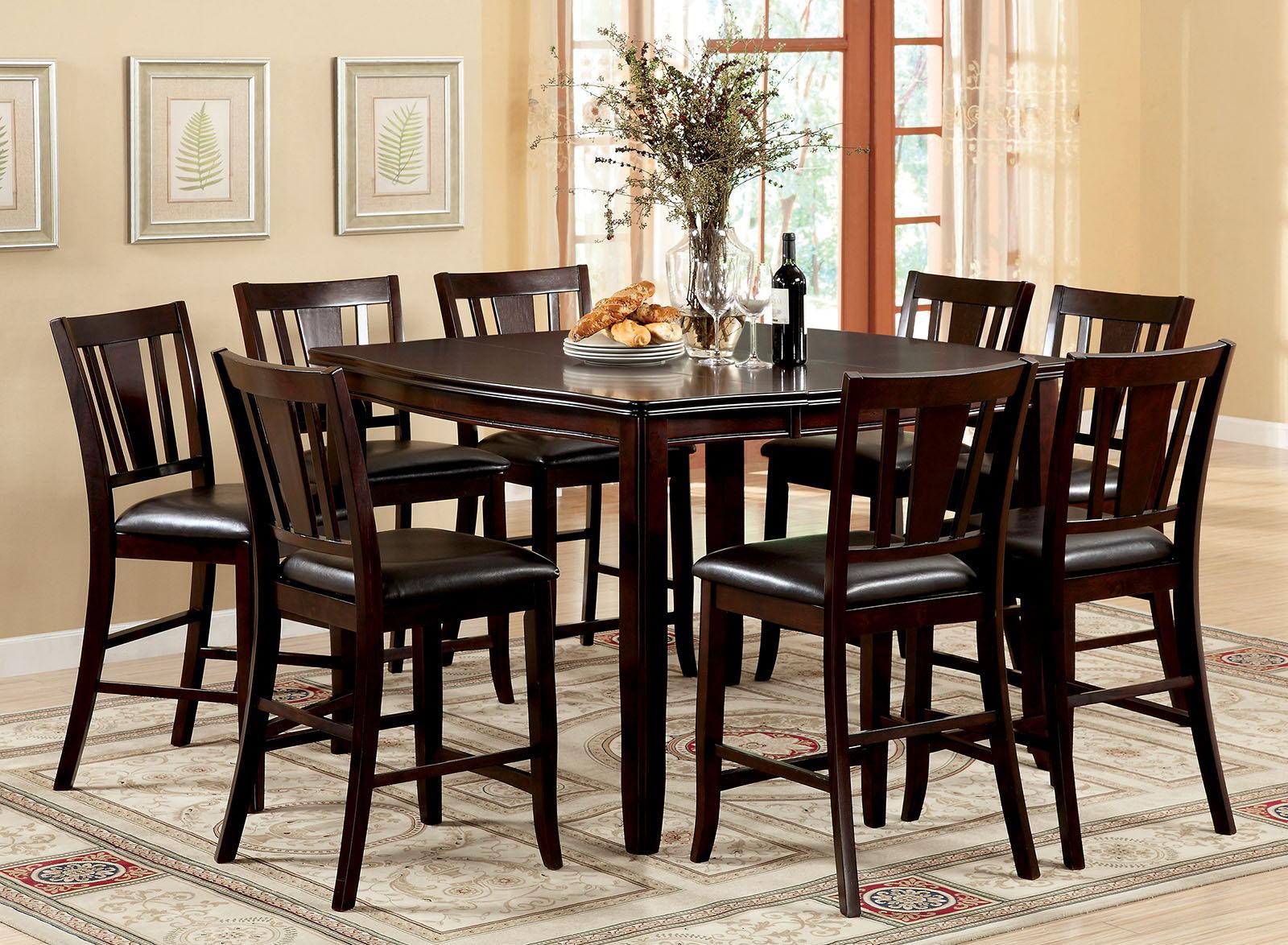 Furniture of America - Edgewood - Square Counter Height Table - Espresso - 5th Avenue Furniture