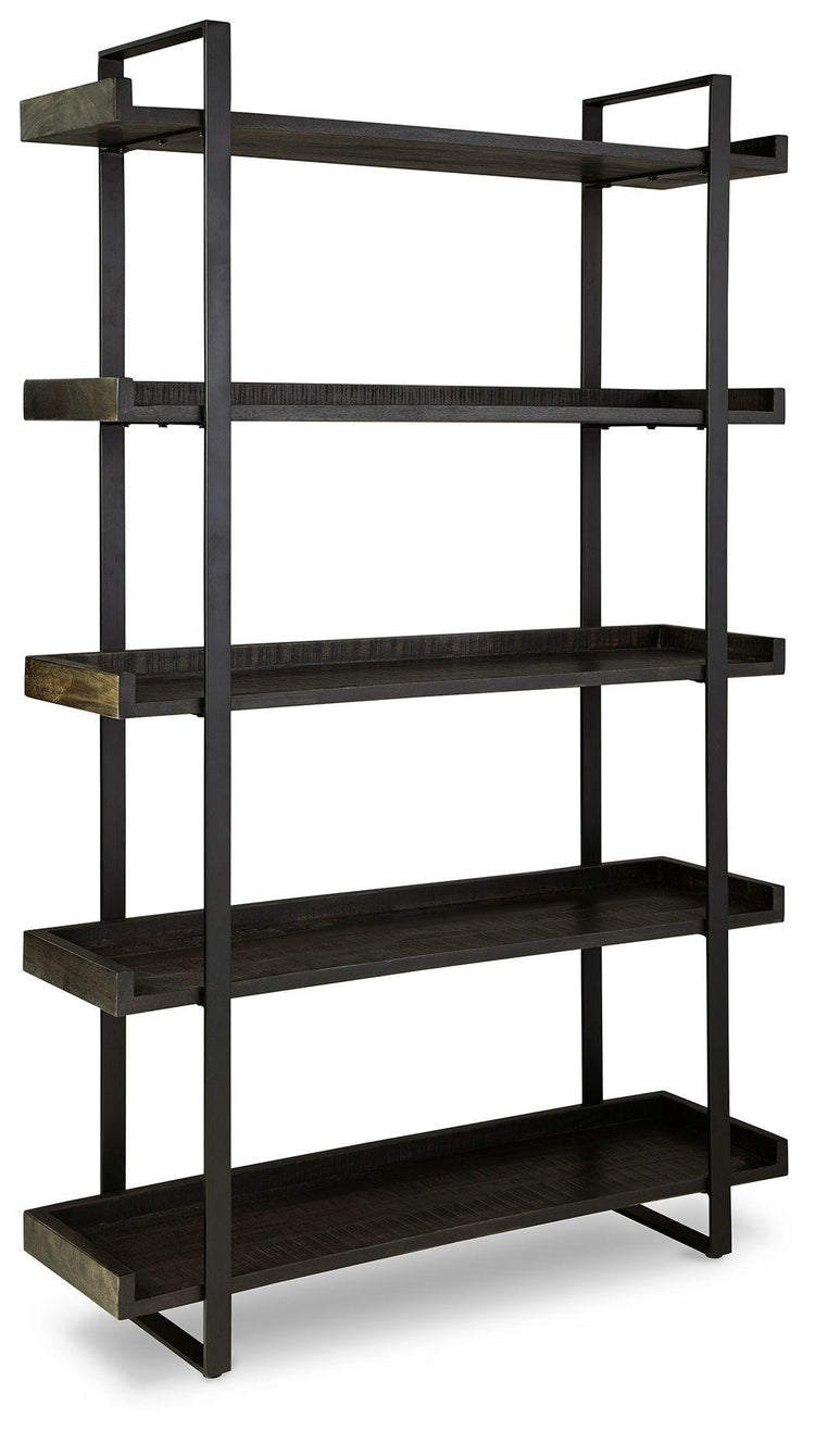 Signature Design by Ashley® - Kevmart - Grayish Brown / Black - Bookcase - 5th Avenue Furniture