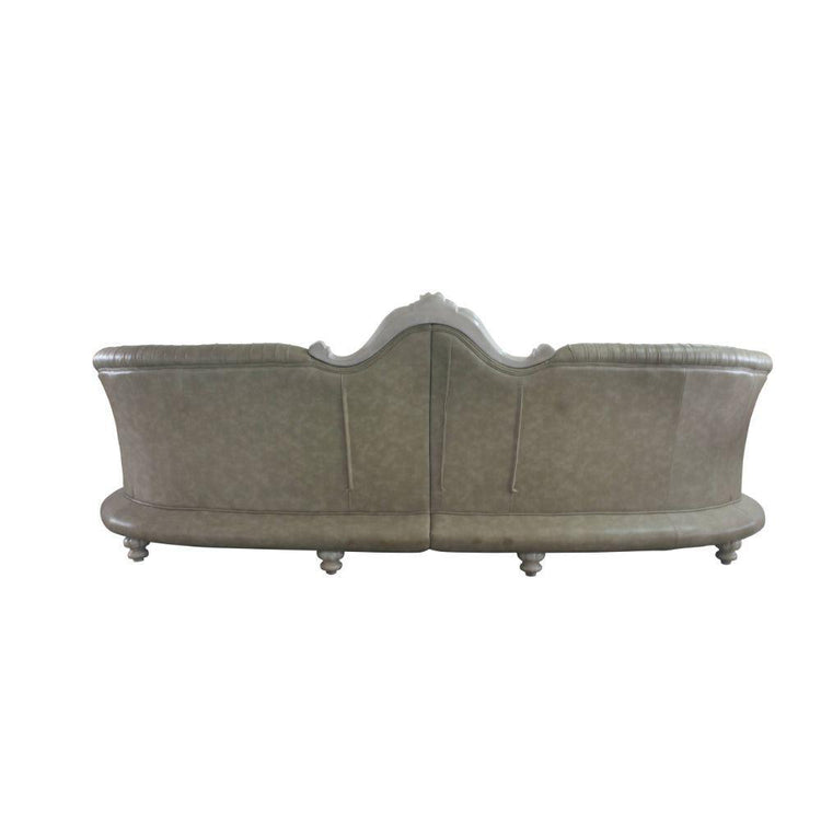 ACME - Dresden - Sofa - Bone PU & Gold Patina - 5th Avenue Furniture