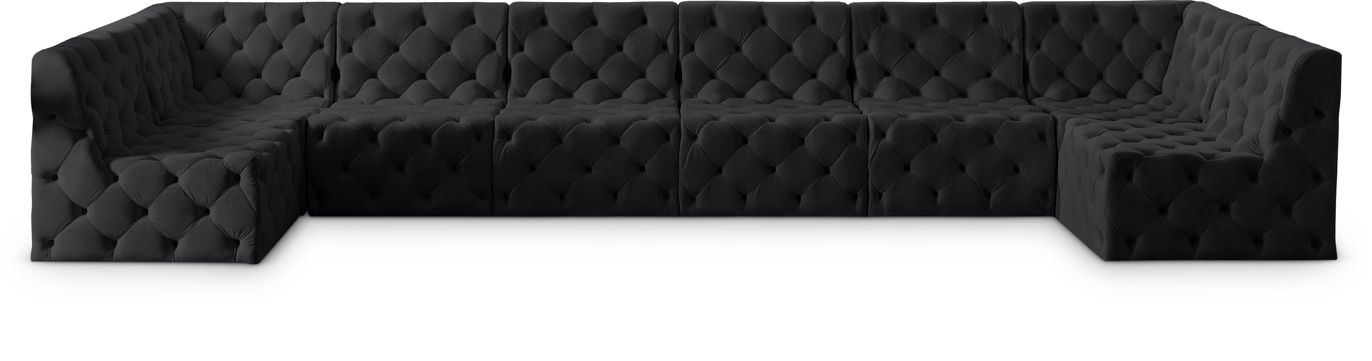 Meridian Furniture - Tuft - Modular Sectional 8 Piece - Black - Modern & Contemporary - 5th Avenue Furniture