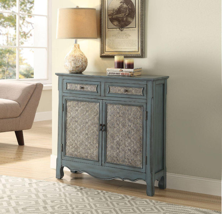 ACME - Winchell - Accent Table - Antique Blue - 35" - 5th Avenue Furniture