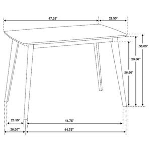 CoasterEssence - Kersey - 5 Piece Rectangular Dining Set - Chestnut And Tan - 5th Avenue Furniture