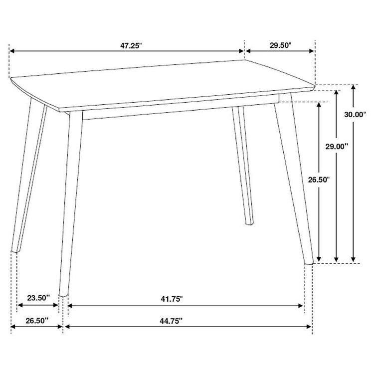 CoasterEssence - Kersey - 5 Piece Rectangular Dining Set - Chestnut And Tan - 5th Avenue Furniture