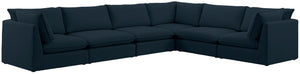 Meridian Furniture - Mackenzie - Modular Sectional 6 Piece - Navy - Fabric - 5th Avenue Furniture