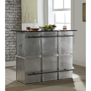 ACME - Brancaster - Bar Table - Marble & Aluminum - 5th Avenue Furniture