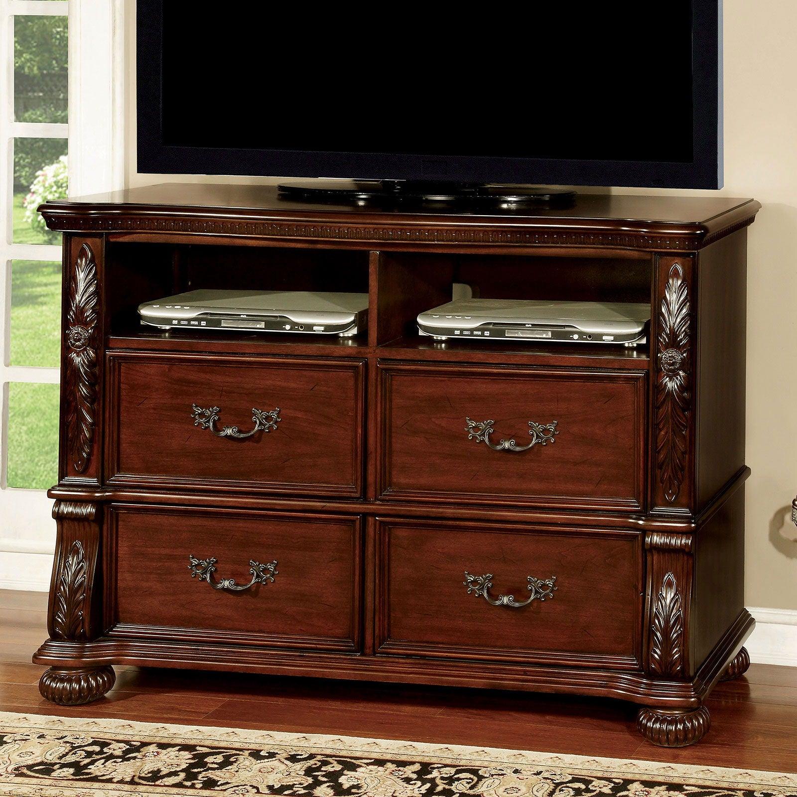 Furniture of America - Arthur - Media Chest - Brown Cherry - 5th Avenue Furniture