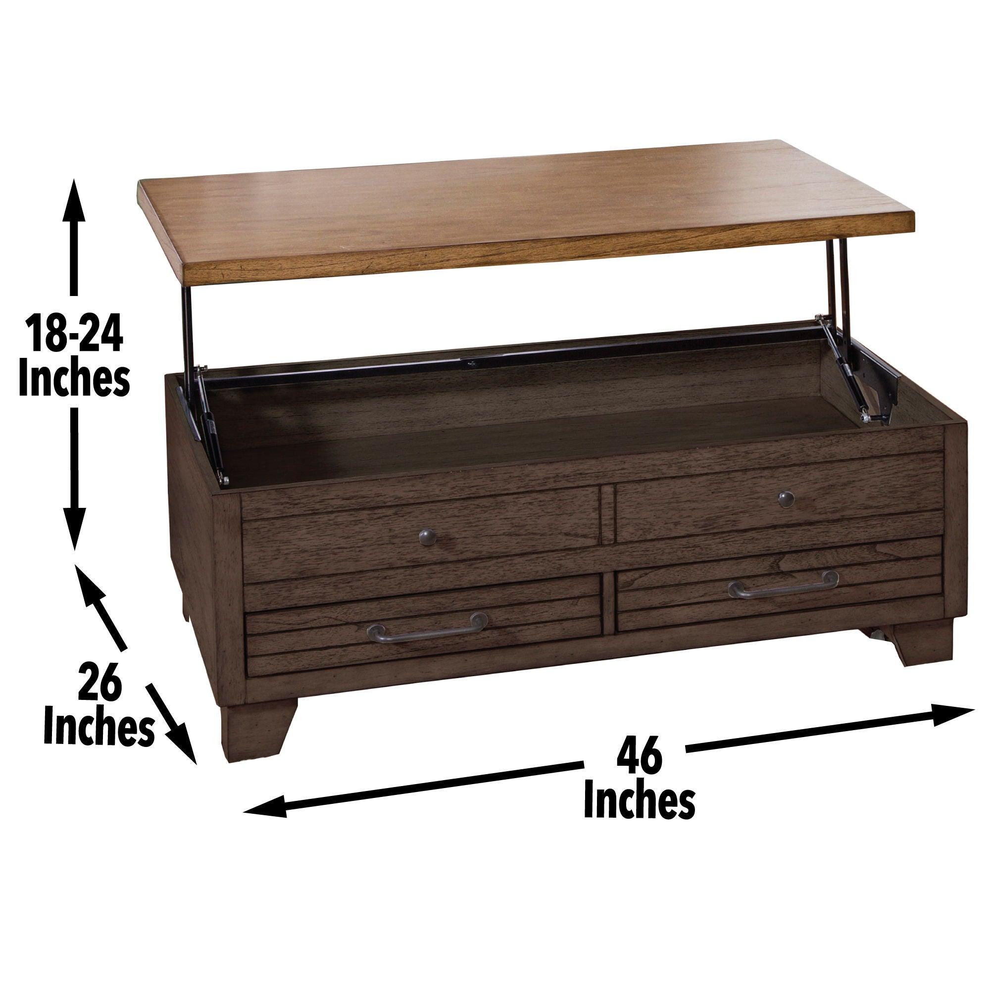 Steve Silver Furniture - Bear Creek - Lift Top Table - Brown - 5th Avenue Furniture