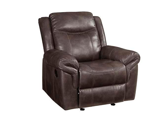 ACME - Lydia - Glider Recliner - Brown Leather Aire - 5th Avenue Furniture