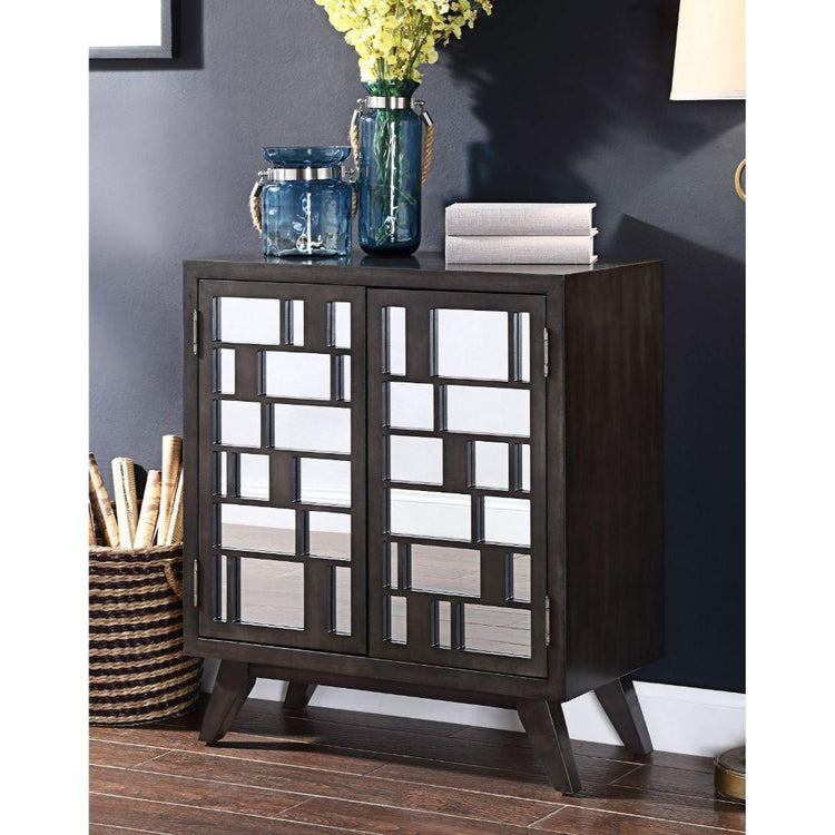 ACME - Melville - Accent Table - Dark Gray-Oak - 5th Avenue Furniture