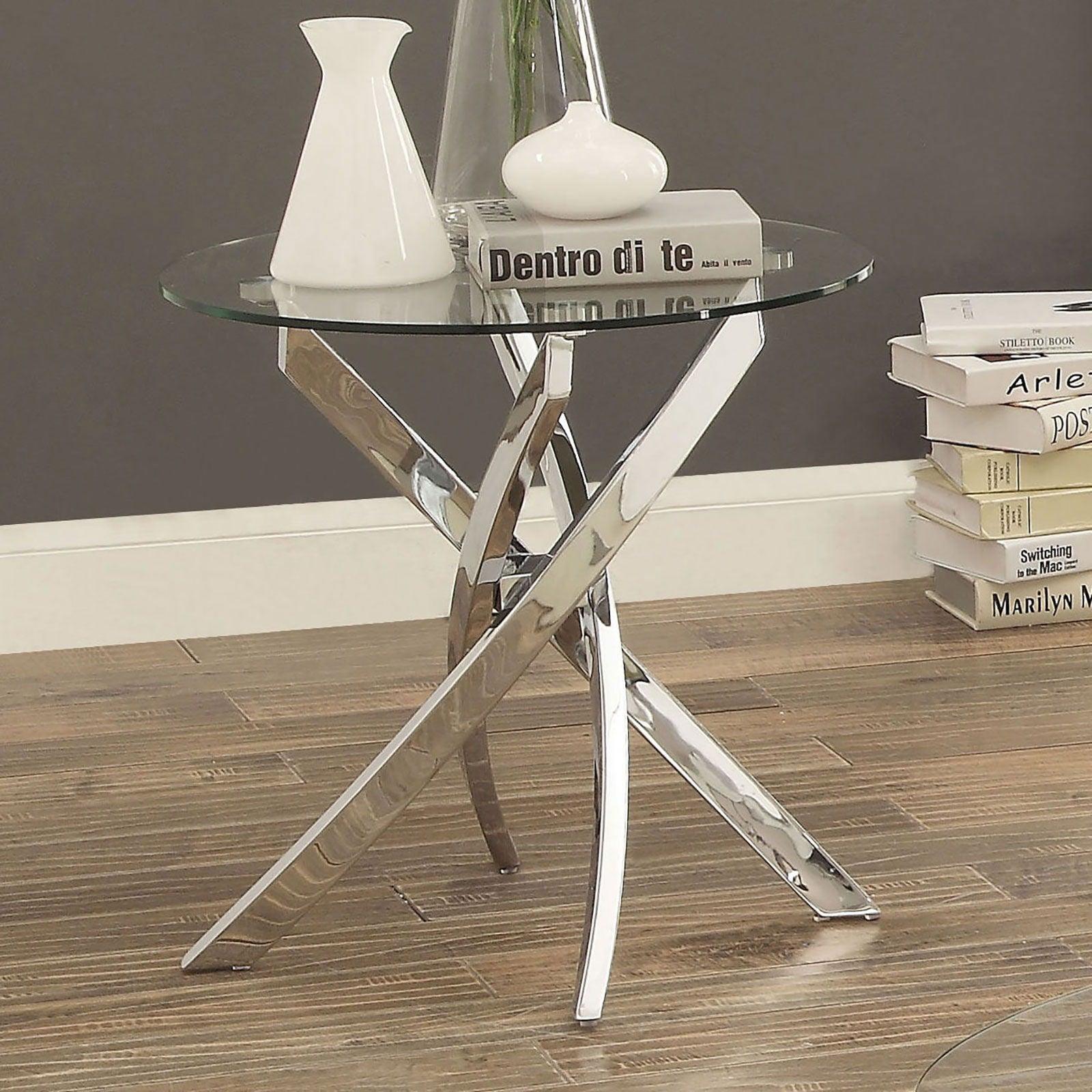 Furniture of America - Laila - End Table - Pearl Silver - 5th Avenue Furniture