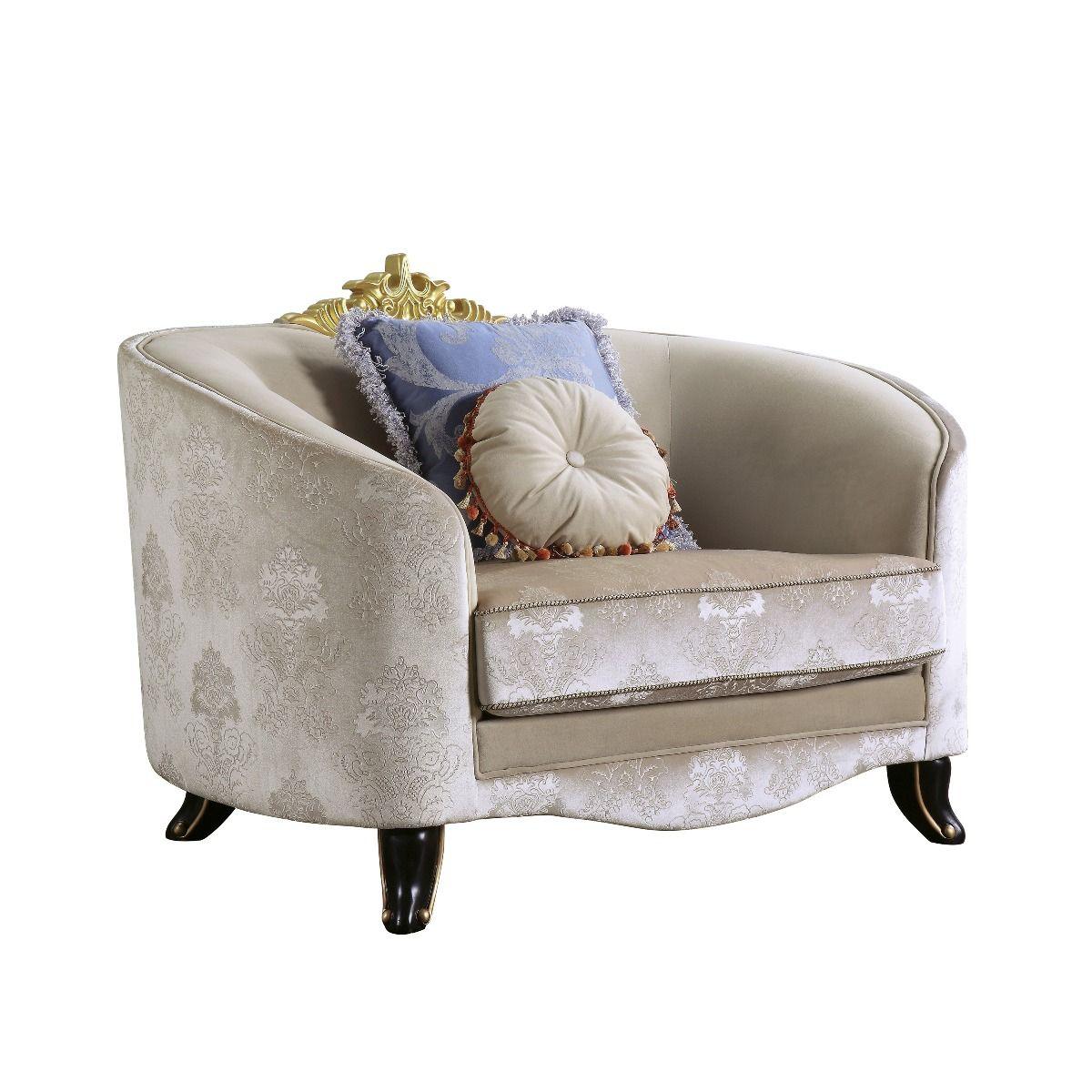 ACME - Sheridan - Chair - Cream Fabric - 5th Avenue Furniture