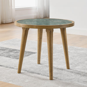 Steve Silver Furniture - Novato - Sintered Stone End Table - Light Brown - 5th Avenue Furniture