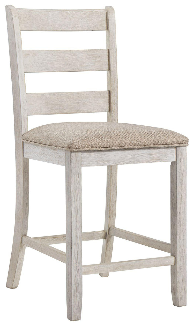 Signature Design by Ashley® - Skempton - White - Upholstered Barstool (Set of 2) - 5th Avenue Furniture