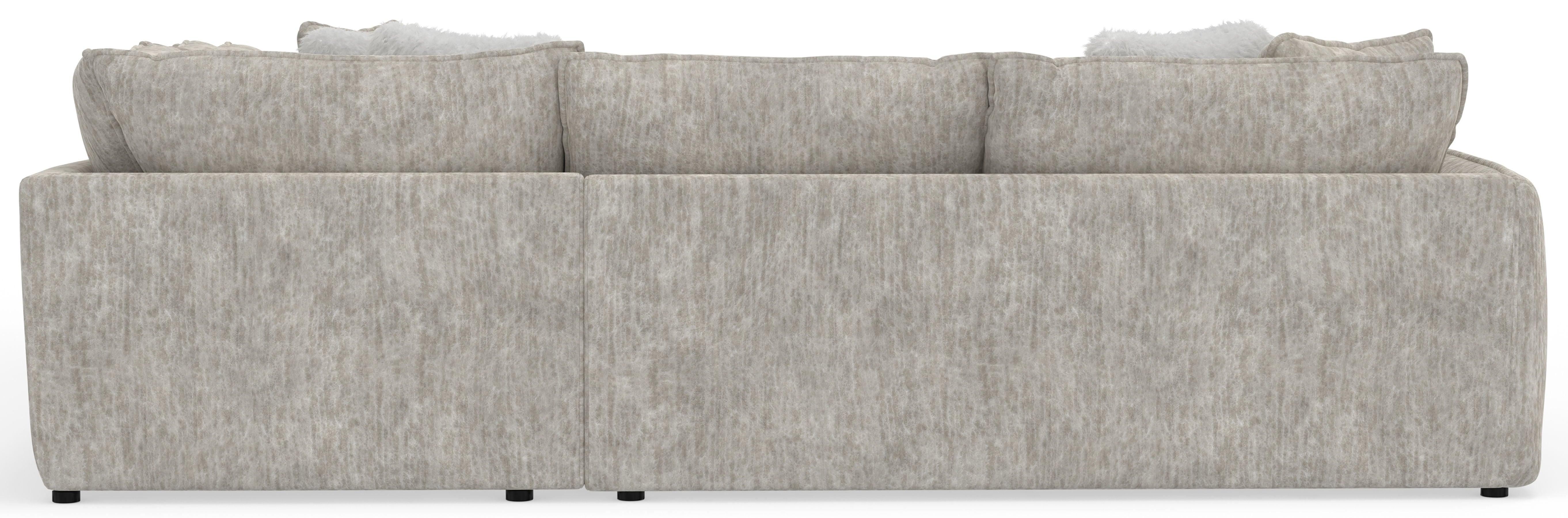 Jackson - Bucktown - 3 Piece Sectional With Extra Thick Cuddler Seat Cushions And Cocktail Ottoman - Parchment - 5th Avenue Furniture