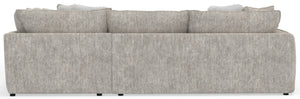 Jackson - Bucktown - 3 Piece Sectional With Extra Thick Cuddler Seat Cushions And Cocktail Ottoman - Parchment - 5th Avenue Furniture