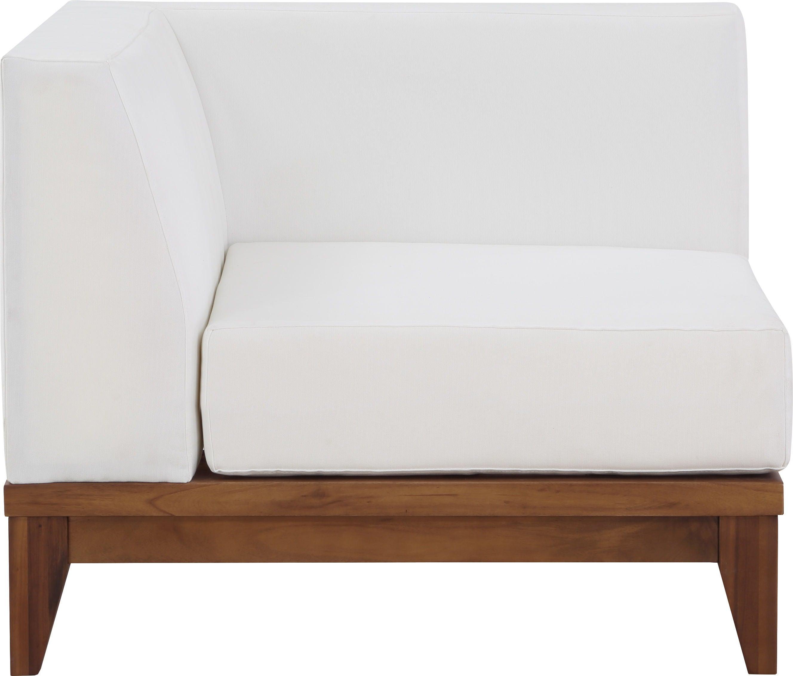 Meridian Furniture - Rio - Corner Chair - Off White - 5th Avenue Furniture