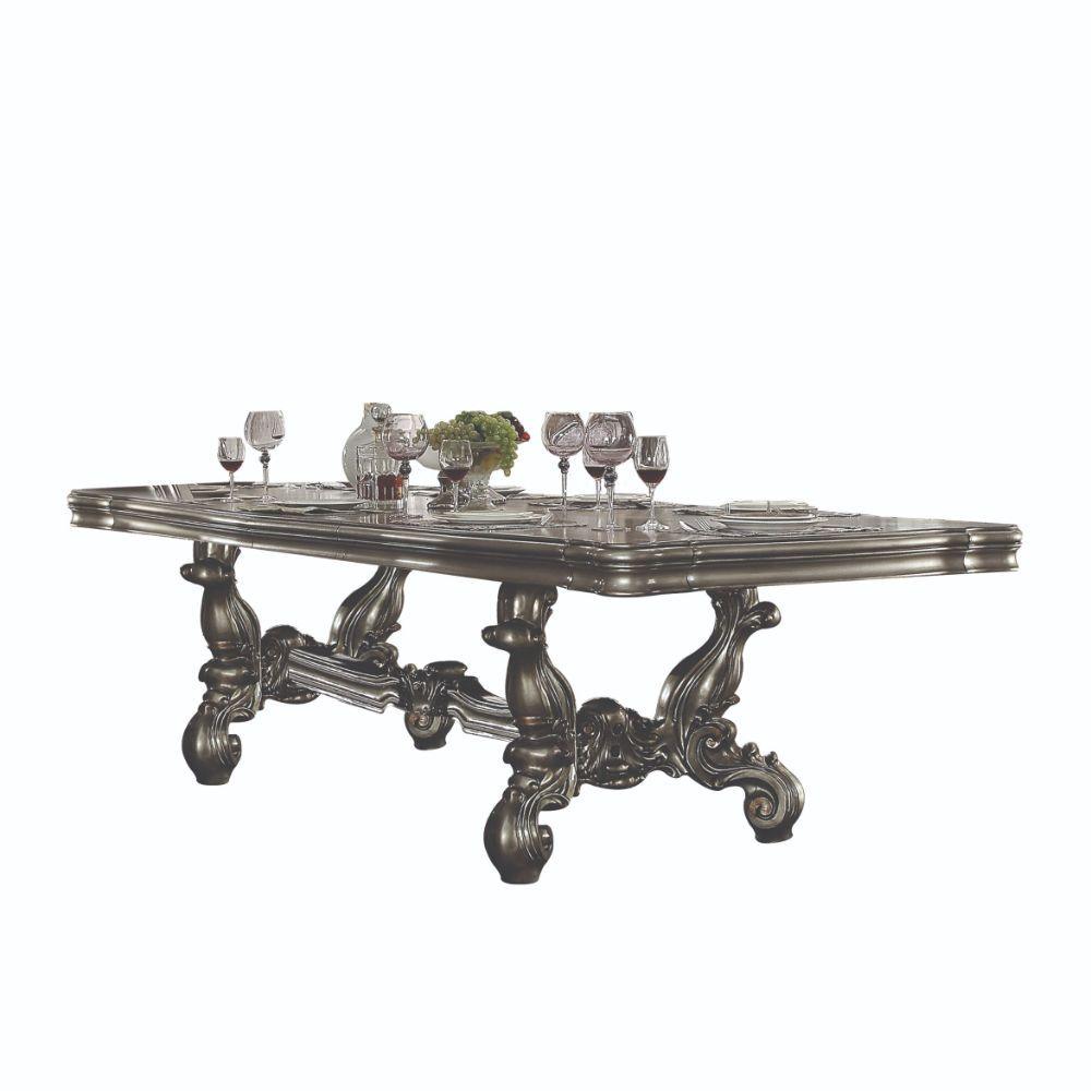 ACME - Versailles - Dining Table - Antique Platinum - 32" - 5th Avenue Furniture