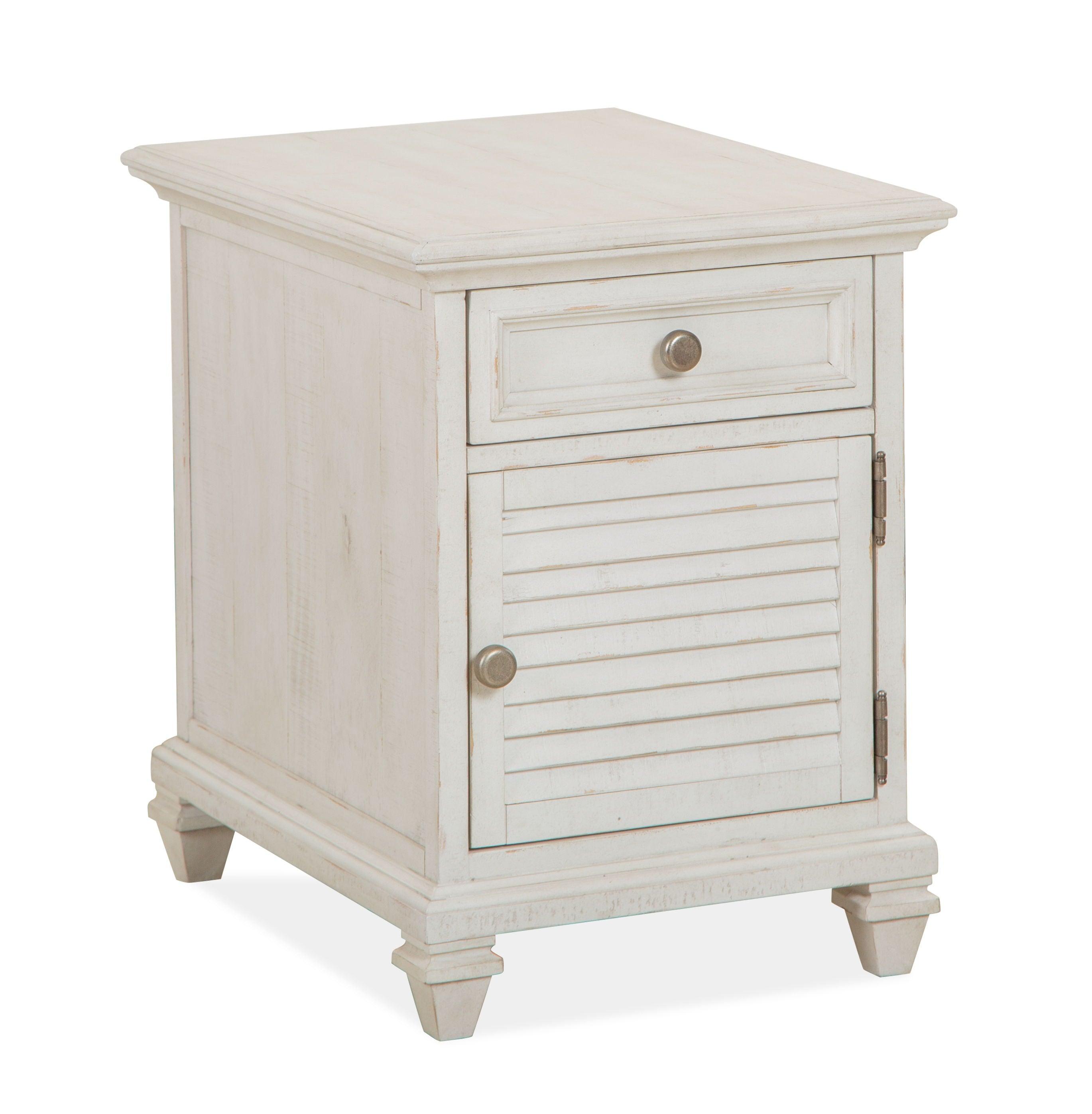 Magnussen Furniture - Newport - Chairside End Table - Alabaster - 5th Avenue Furniture