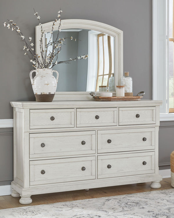 Ashley® - Robbinsdale - Antique White - Dresser, Mirror - 5th Avenue Furniture