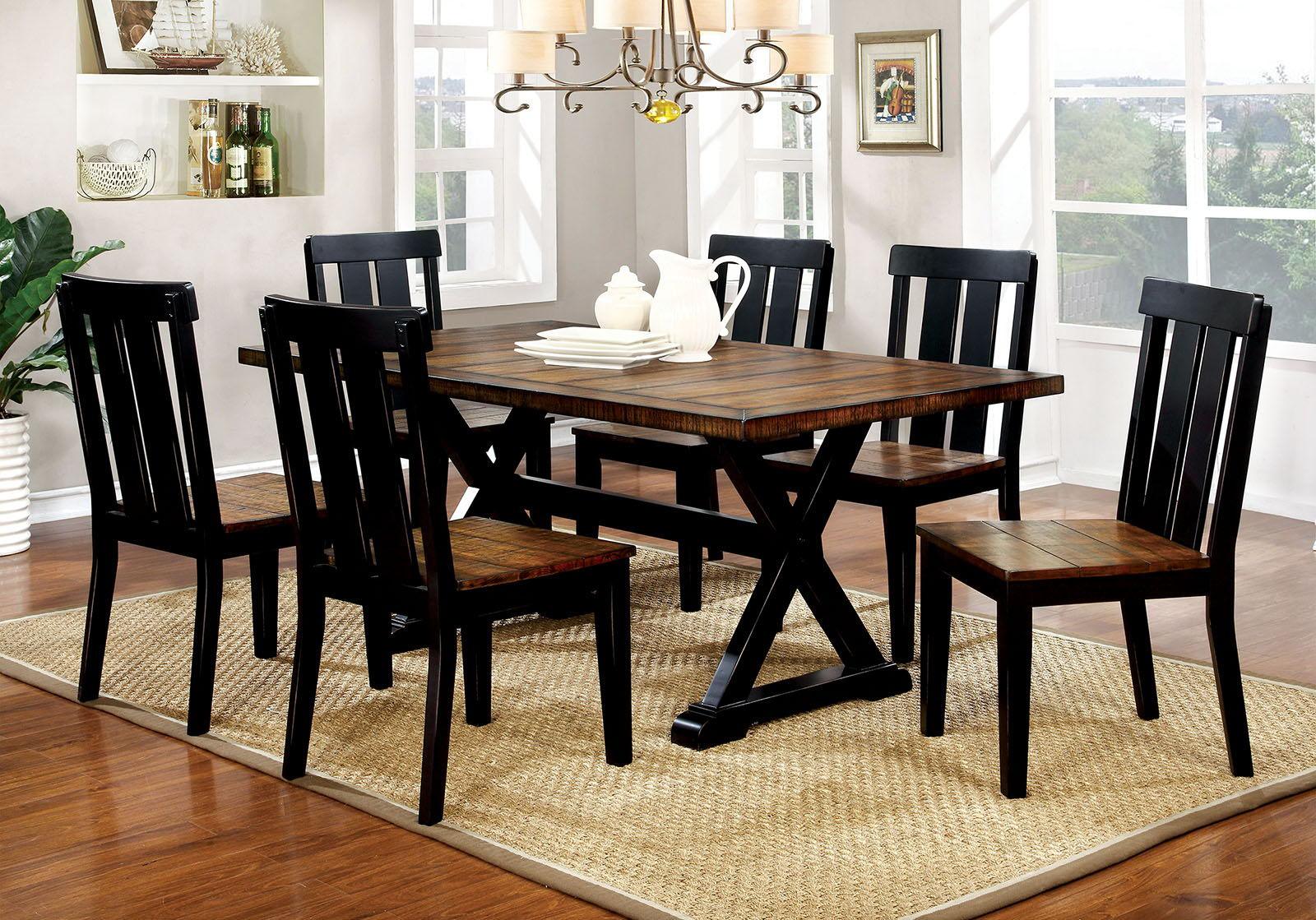 Furniture of America - Alana - Dining Table - Antique Oak - 5th Avenue Furniture