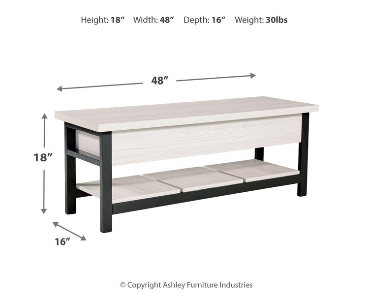 Signature Design by Ashley® - Rhyson - Storage Bench - 5th Avenue Furniture