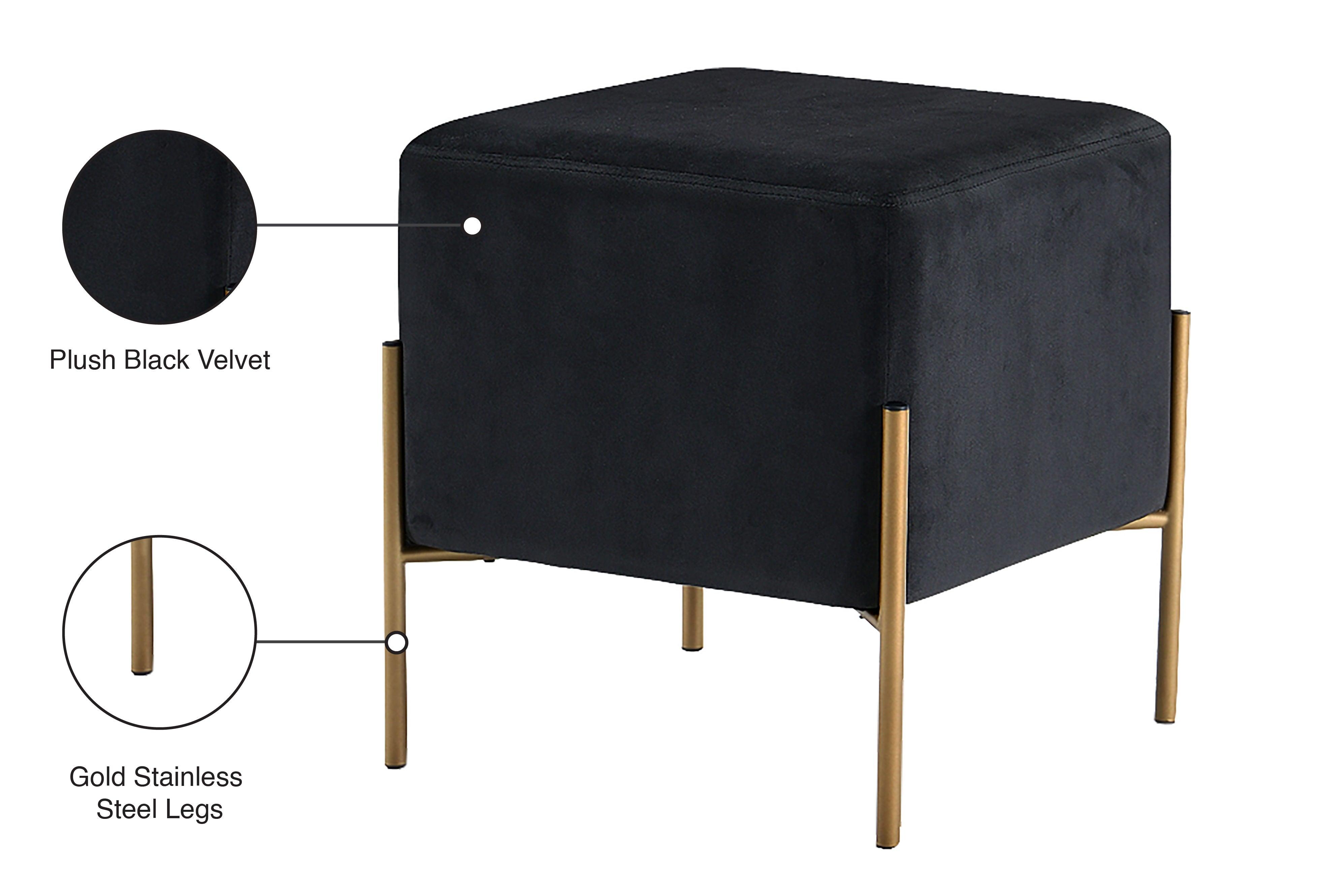 Meridian Furniture - Isla - Stool Ottoman - 5th Avenue Furniture