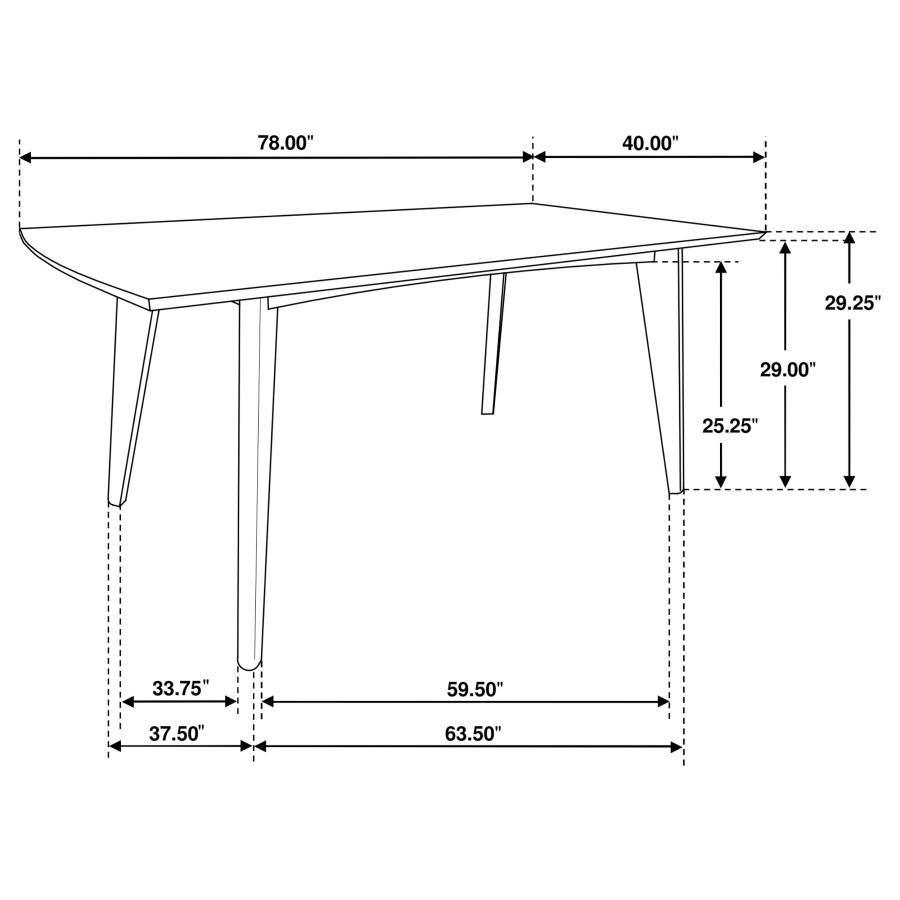 CoasterEssence - Malone - Rectangular Dining Table - Dark Walnut - 5th Avenue Furniture