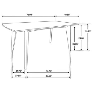 CoasterEssence - Malone - Rectangular Dining Table - Dark Walnut - 5th Avenue Furniture