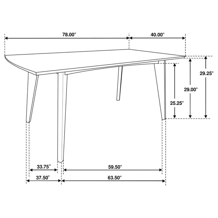 CoasterEssence - Malone - Rectangular Dining Table - Dark Walnut - 5th Avenue Furniture