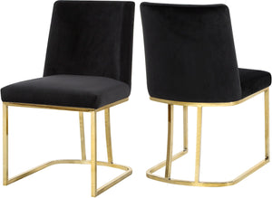 Meridian Furniture - Heidi - Dining Chair with Gold Legs (Set of 2) - 5th Avenue Furniture