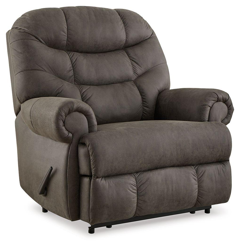 Signature Design by Ashley® - Camera Time - Gunmetal - Zero Wall Recliner - 5th Avenue Furniture