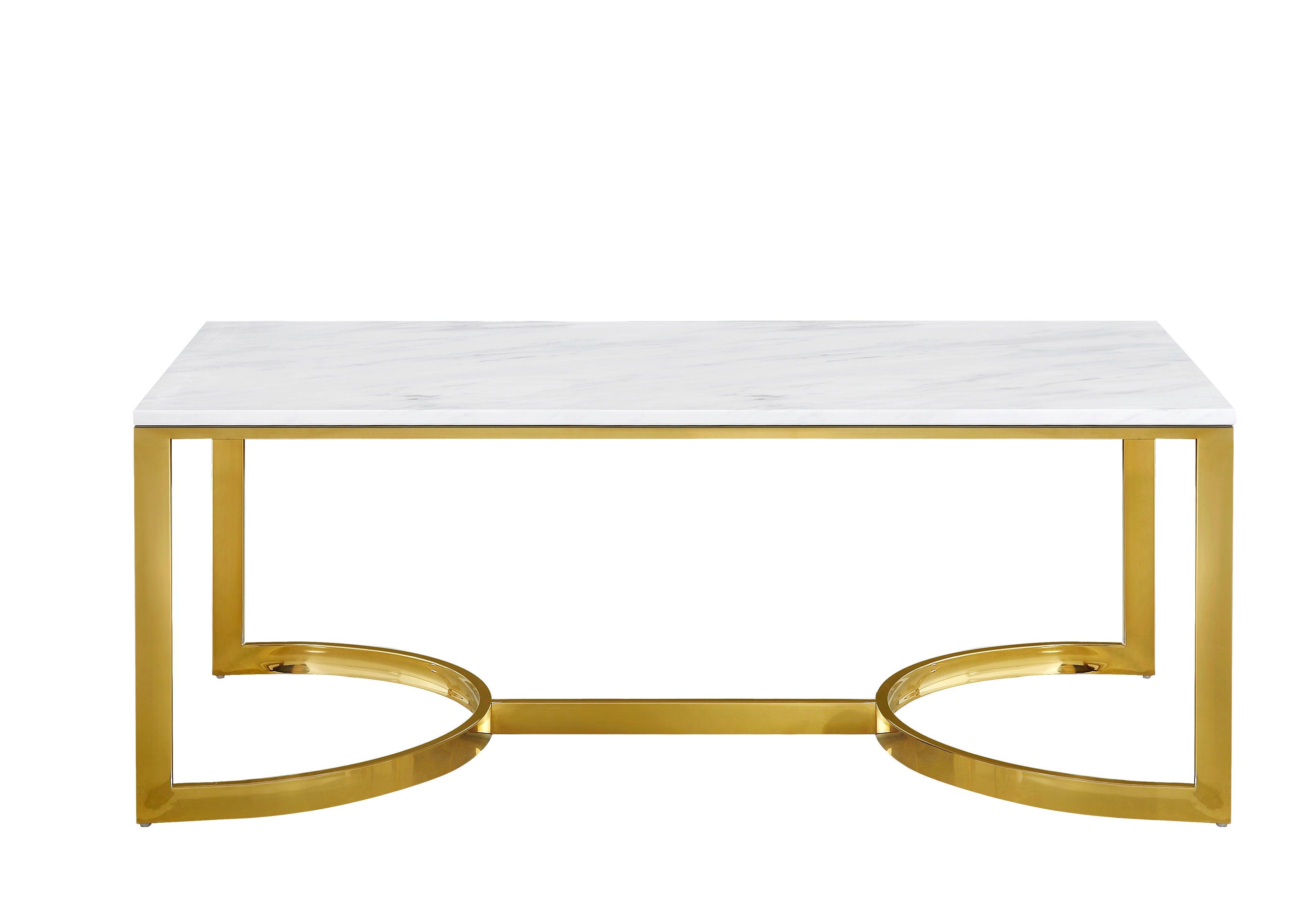 Meridian Furniture - London - Coffee Table - Gold - 5th Avenue Furniture