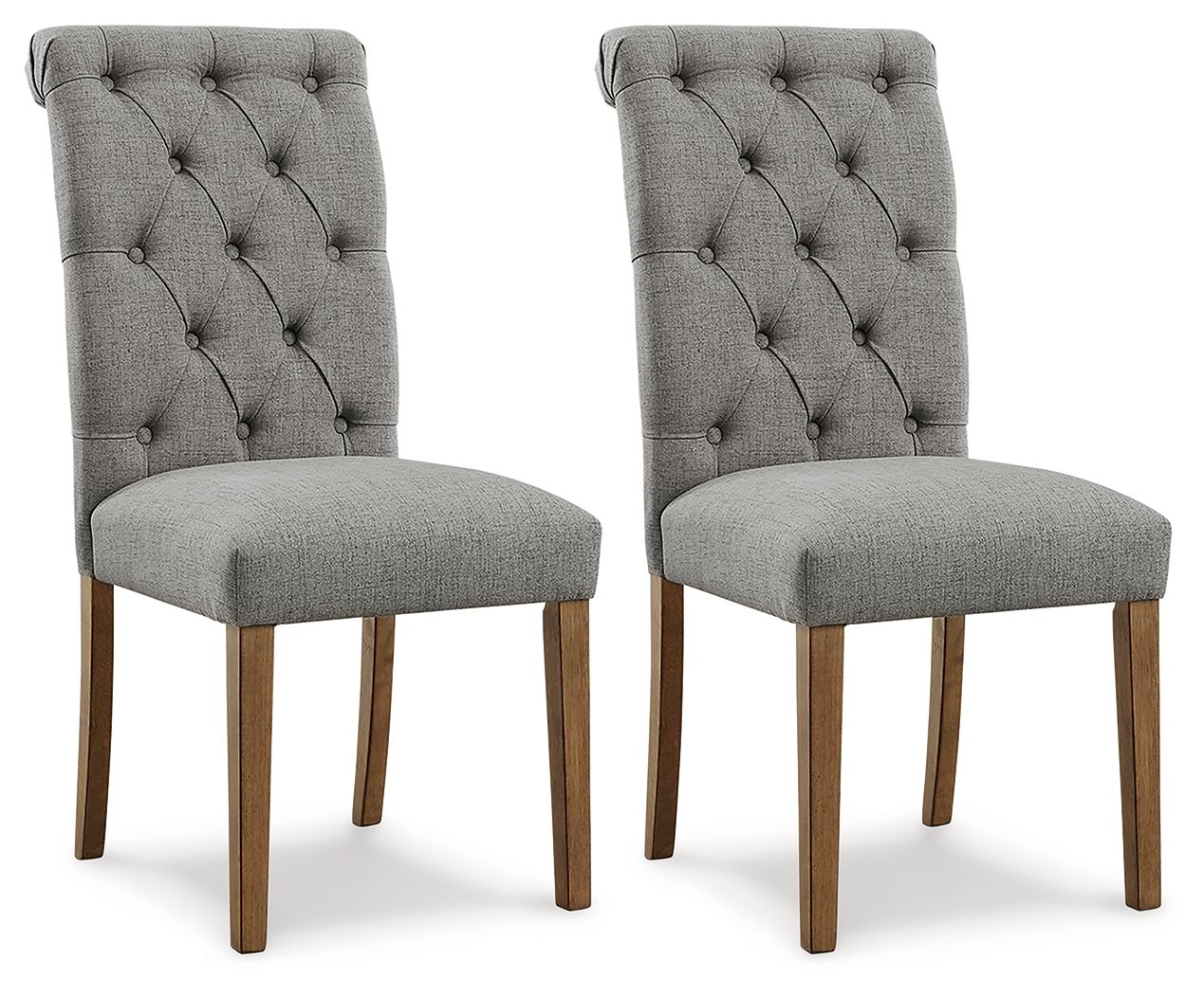 Harvina - Gray - Dining Uph Side Chair (Set of 2) - 5th Avenue Furniture