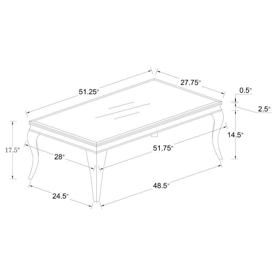 CoasterEssence - Carone - Rectangular Coffee Table - 5th Avenue Furniture