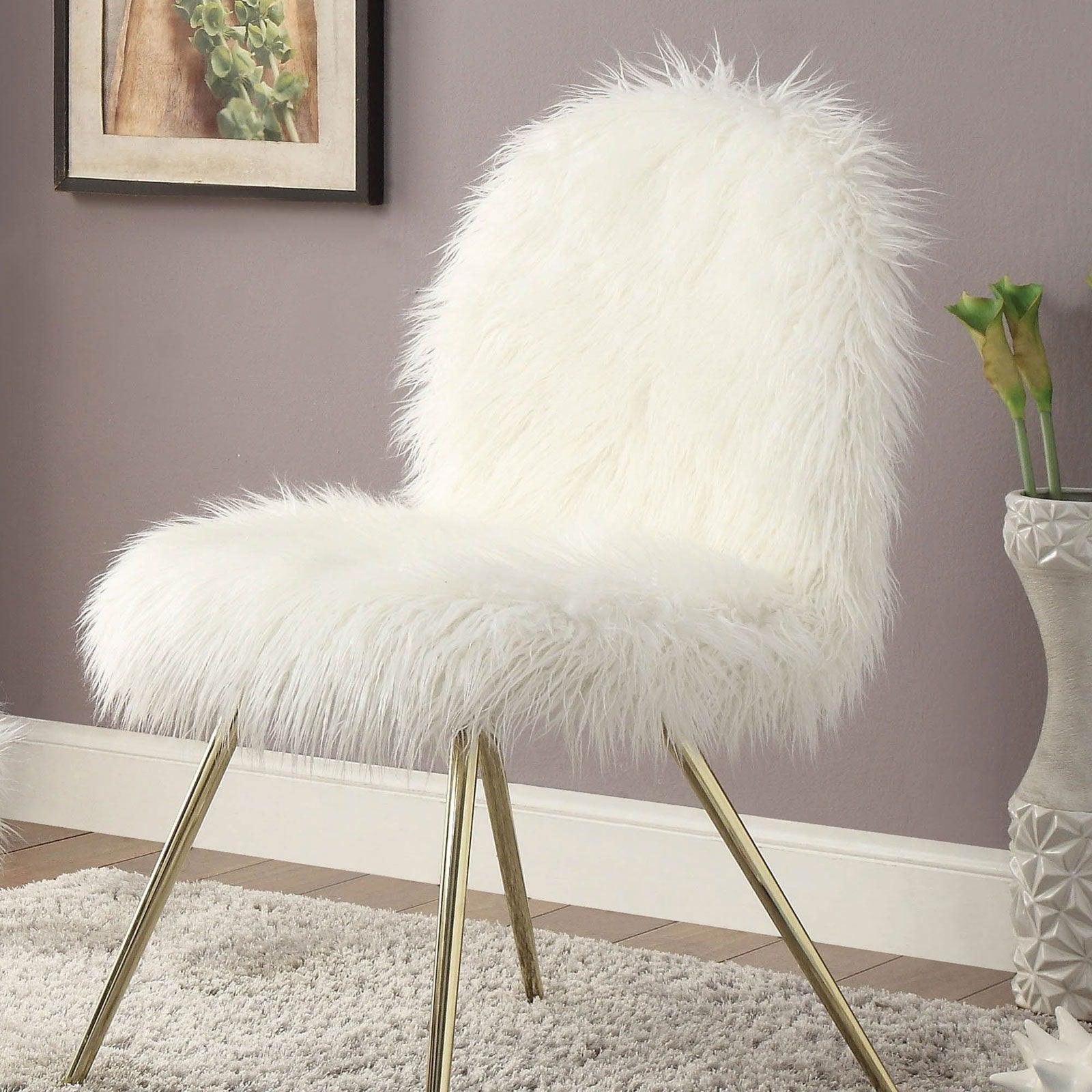 Furniture of America - Caoimhe - Accent Chair - White / Gold - 5th Avenue Furniture