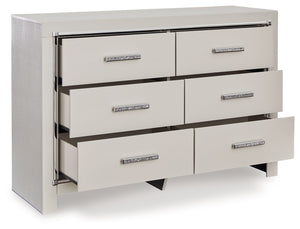 Zyniden - Silver - Six Drawer Dresser - 5th Avenue Furniture