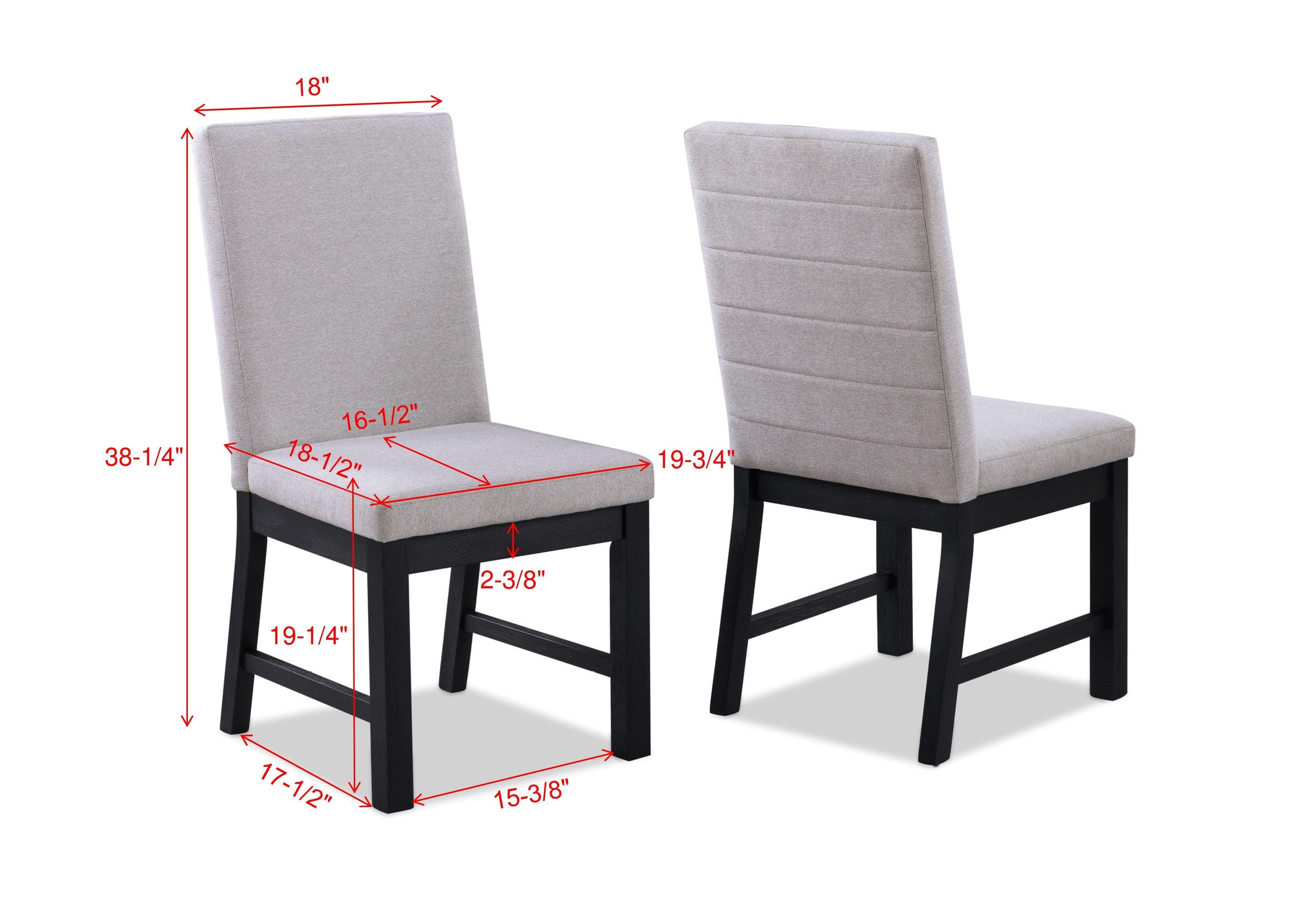 Crown Mark - Pelham - Dining Chair (Set of 2) - Charcoal & Gray - 5th Avenue Furniture