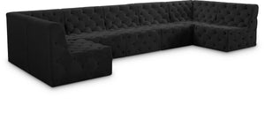 Meridian Furniture - Tuft - Modular Sectional 7 Piece - Black - Fabric - 5th Avenue Furniture