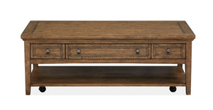 Magnussen Furniture - Bay Creek - Rectangular Cocktail Table With Casters - Toasted Nutmeg - 5th Avenue Furniture