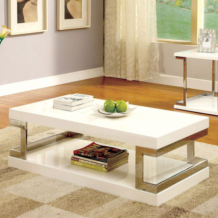 Furniture of America - Meda - Coffee Table - White - 5th Avenue Furniture