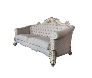 ACME - Vendom II - Sofa - Two Tone Ivory Fabric & Antique Pearl Finish - 5th Avenue Furniture