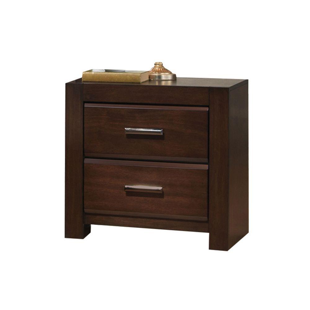 ACME - Oberreit - Nightstand - Walnut - 5th Avenue Furniture