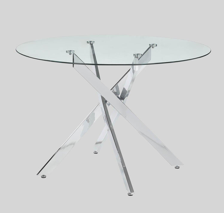 Crown Mark - Jetta - Dining Table - Pearl Silver - 5th Avenue Furniture