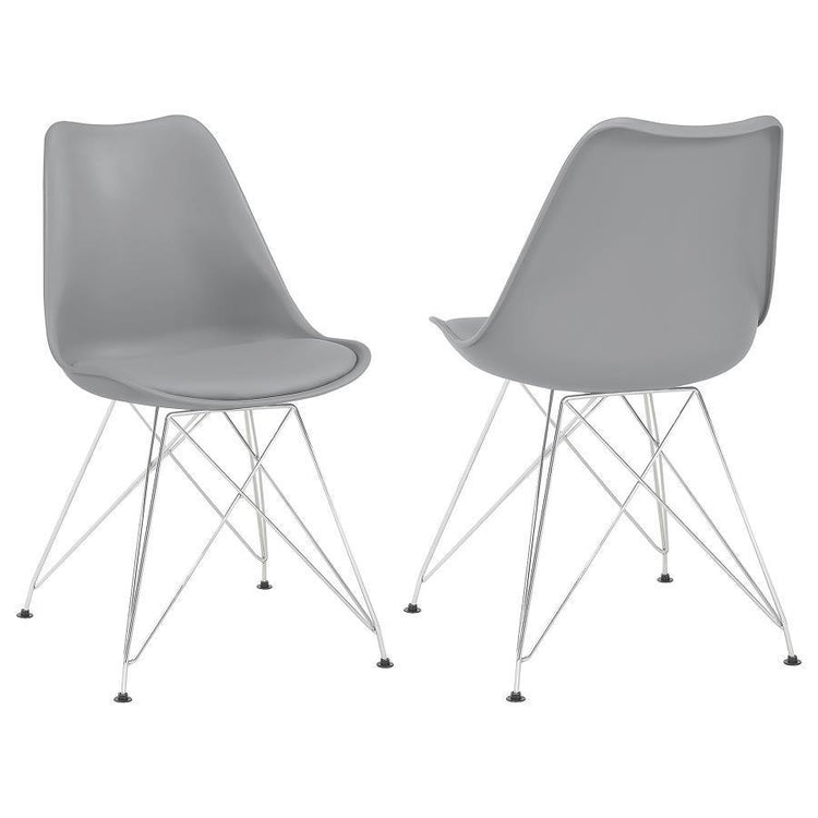 CoasterEveryday - Juniper - Upholstered Side Chairs (Set of 2) - Gray - 5th Avenue Furniture