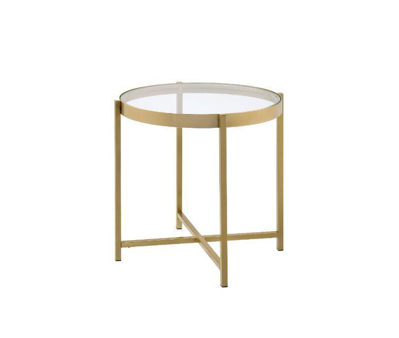 ACME - Charrot - End Table - Gold Finish - 5th Avenue Furniture