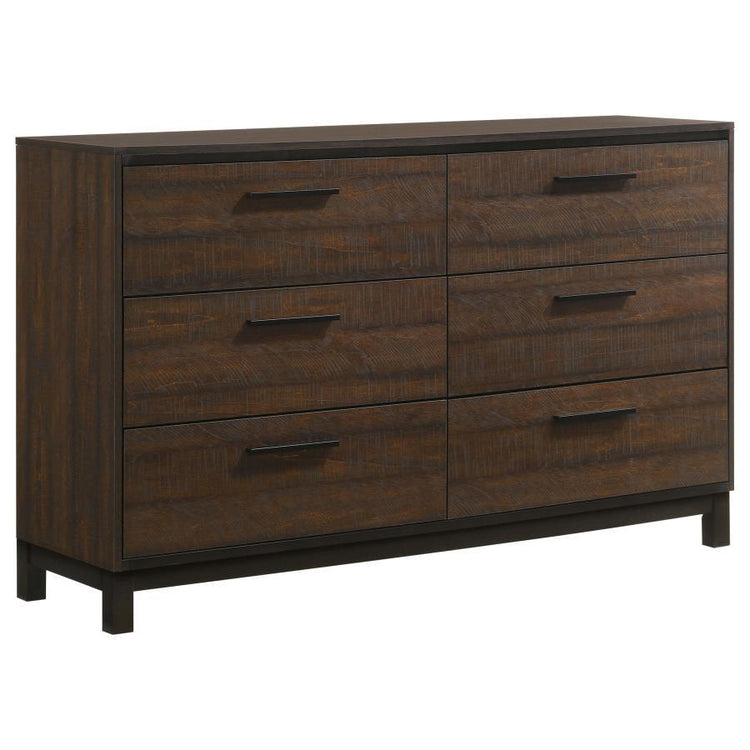 CoasterEveryday - Edmonton - 6-Drawer Dresser - Rustic Tobacco - 5th Avenue Furniture