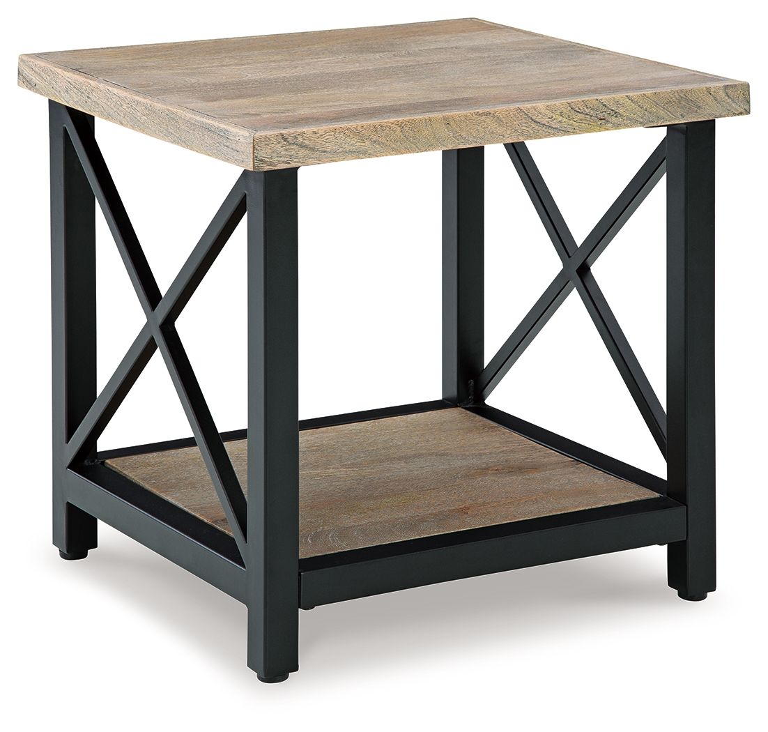 Bristenfort - Brown / Black - Rectangular End Table - 5th Avenue Furniture