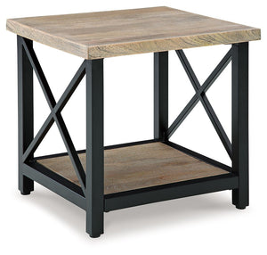 Bristenfort - Brown / Black - Rectangular End Table - 5th Avenue Furniture