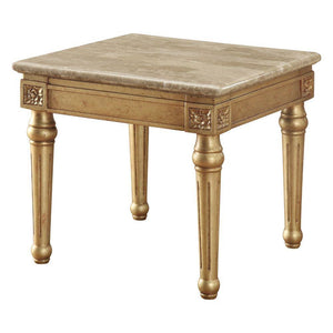 ACME - Daesha - End Table - Marble & Antique Gold - 5th Avenue Furniture